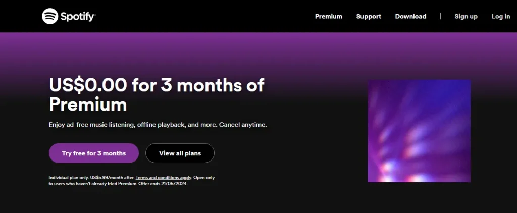 How to get free trial of Spotify Premium